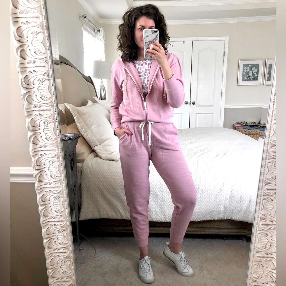 SET J Crew Vintage Terry Lounge Set in Dried Violet